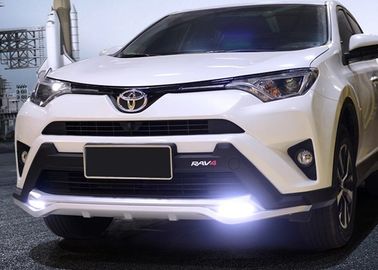 Хорошая цена. TOYOTA 2016 RAV4 Пластиковый передний защитник бампера с светодиодным светом и задней защитой онлайн