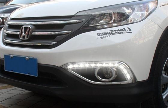 Хорошая цена. Светодиодные дневные светофоры для HONDA CR-V 2012 2015 Автомобильные светодиодные светодиодные светофоры онлайн
