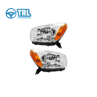 8113042310 Фары Toyota Rav4 в оригинальном размере Белый / Хром / Черный 8117042310