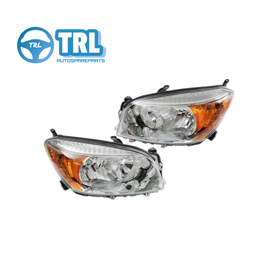 Хорошая цена. 8113042300 Toyota Rav4 Хромный фары Лампа передний фары оригинальный размер OEM 8113042420 онлайн