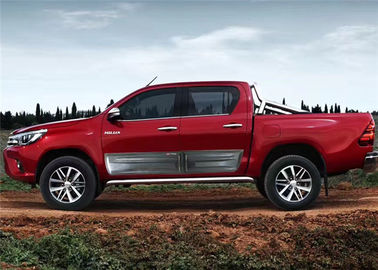 Хорошая цена. Чёрные части для отделки кузова автомобиля Toyota Hilux Revo 2015 2016 2017 стиль TRD Боковая защитная пластина онлайн